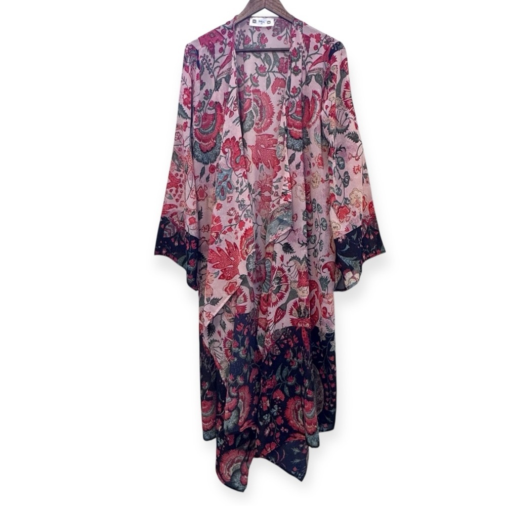 INKA Red and Pink Paisley Kimono Size XL
